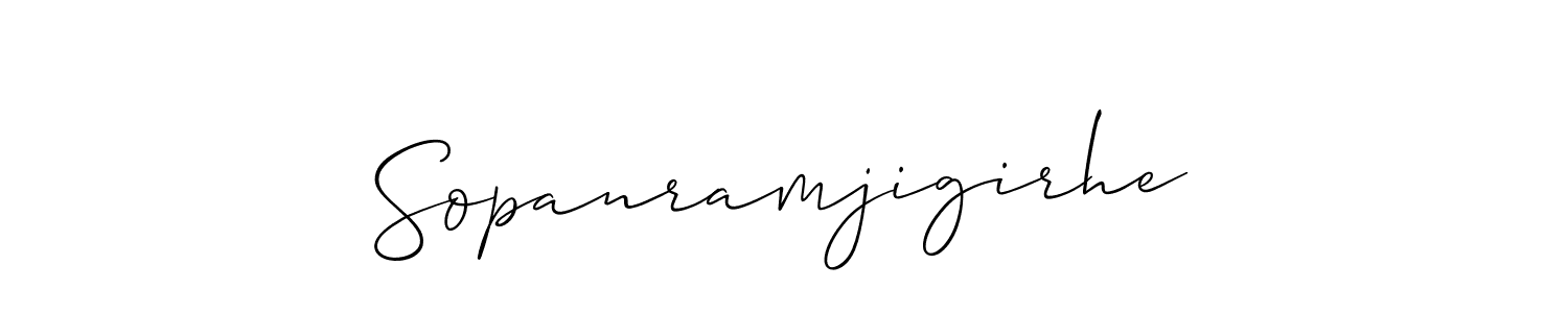 Also we have Sopanramjigirhe name is the best signature style. Create professional handwritten signature collection using Allison_Script autograph style. Sopanramjigirhe signature style 2 images and pictures png