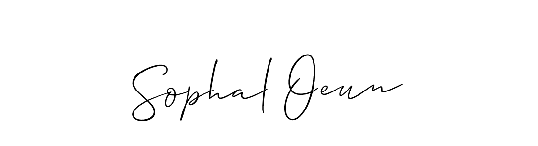 Also we have Sophal Oeun name is the best signature style. Create professional handwritten signature collection using Allison_Script autograph style. Sophal Oeun signature style 2 images and pictures png