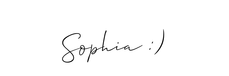 Once you've used our free online signature maker to create your best signature Allison_Script style, it's time to enjoy all of the benefits that Sophia :) name signing documents. Sophia :) signature style 2 images and pictures png