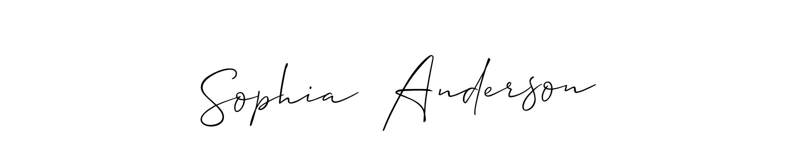 Make a beautiful signature design for name Sophia  Anderson. With this signature (Allison_Script) style, you can create a handwritten signature for free. Sophia  Anderson signature style 2 images and pictures png