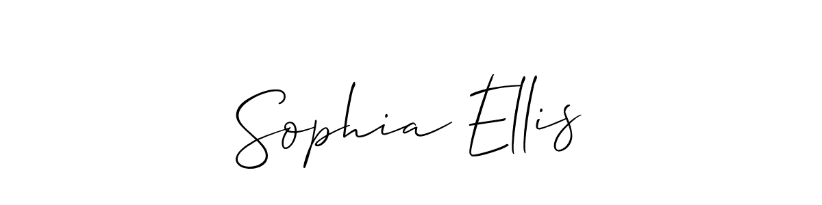 You should practise on your own different ways (Allison_Script) to write your name (Sophia Ellis) in signature. don't let someone else do it for you. Sophia Ellis signature style 2 images and pictures png