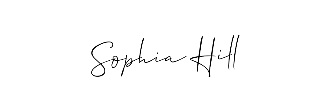 if you are searching for the best signature style for your name Sophia Hill. so please give up your signature search. here we have designed multiple signature styles  using Allison_Script. Sophia Hill signature style 2 images and pictures png