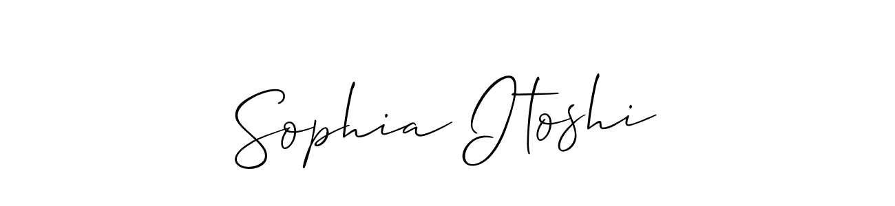 Also we have Sophia Itoshi name is the best signature style. Create professional handwritten signature collection using Allison_Script autograph style. Sophia Itoshi signature style 2 images and pictures png