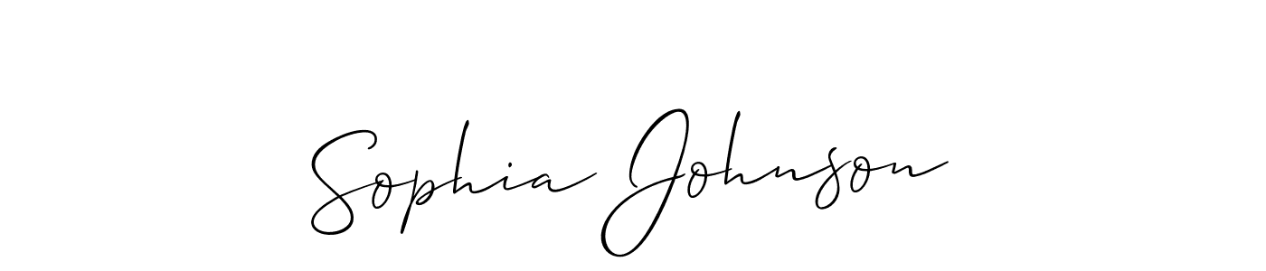 Also we have Sophia Johnson name is the best signature style. Create professional handwritten signature collection using Allison_Script autograph style. Sophia Johnson signature style 2 images and pictures png