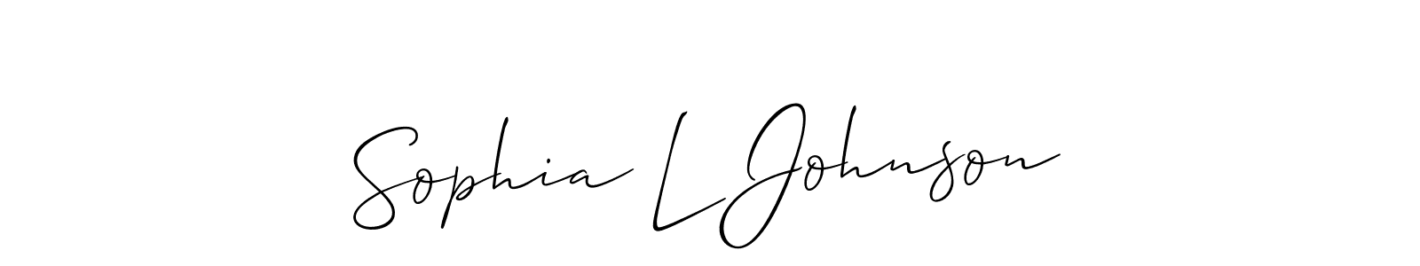 It looks lik you need a new signature style for name Sophia L Johnson. Design unique handwritten (Allison_Script) signature with our free signature maker in just a few clicks. Sophia L Johnson signature style 2 images and pictures png