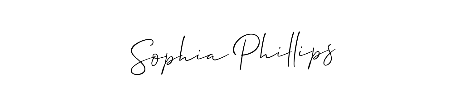 Design your own signature with our free online signature maker. With this signature software, you can create a handwritten (Allison_Script) signature for name Sophia Phillips. Sophia Phillips signature style 2 images and pictures png