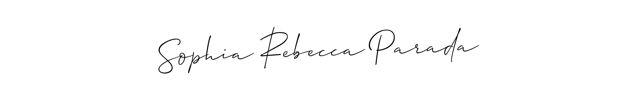 Check out images of Autograph of Sophia Rebecca Parada name. Actor Sophia Rebecca Parada Signature Style. Allison_Script is a professional sign style online. Sophia Rebecca Parada signature style 2 images and pictures png