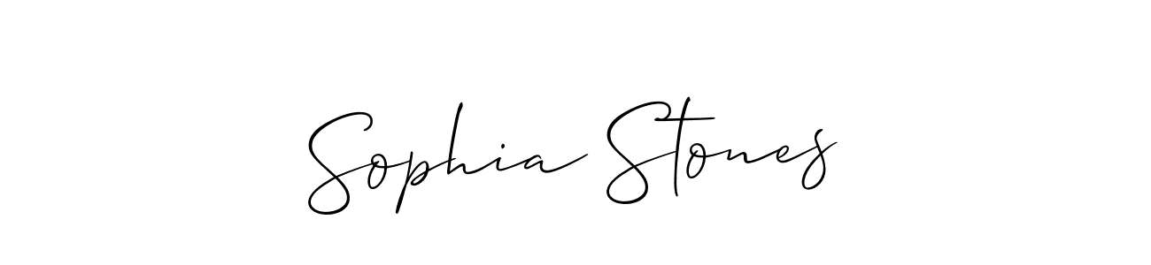 Make a beautiful signature design for name Sophia Stones. With this signature (Allison_Script) style, you can create a handwritten signature for free. Sophia Stones signature style 2 images and pictures png