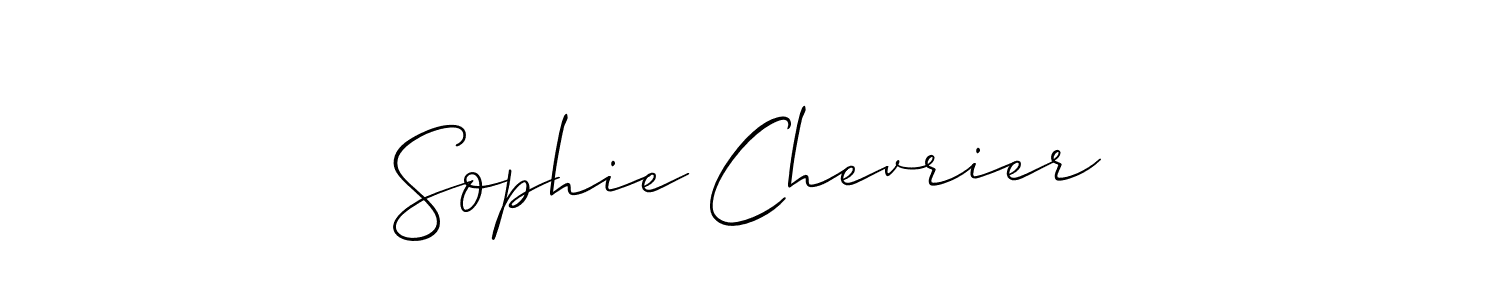 How to make Sophie Chevrier name signature. Use Allison_Script style for creating short signs online. This is the latest handwritten sign. Sophie Chevrier signature style 2 images and pictures png