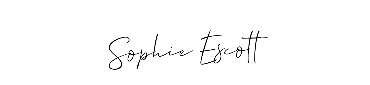 Allison_Script is a professional signature style that is perfect for those who want to add a touch of class to their signature. It is also a great choice for those who want to make their signature more unique. Get Sophie Escott name to fancy signature for free. Sophie Escott signature style 2 images and pictures png