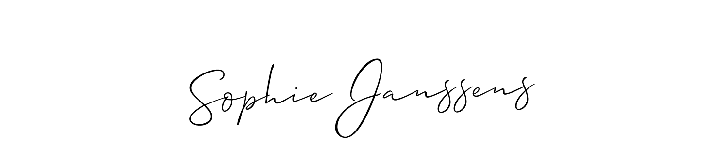 Make a short Sophie Janssens signature style. Manage your documents anywhere anytime using Allison_Script. Create and add eSignatures, submit forms, share and send files easily. Sophie Janssens signature style 2 images and pictures png