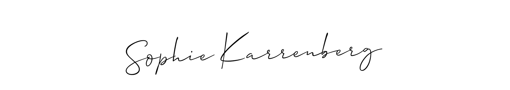 How to make Sophie Karrenberg name signature. Use Allison_Script style for creating short signs online. This is the latest handwritten sign. Sophie Karrenberg signature style 2 images and pictures png