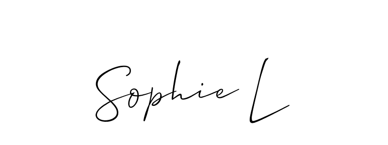 It looks lik you need a new signature style for name Sophie L. Design unique handwritten (Allison_Script) signature with our free signature maker in just a few clicks. Sophie L signature style 2 images and pictures png