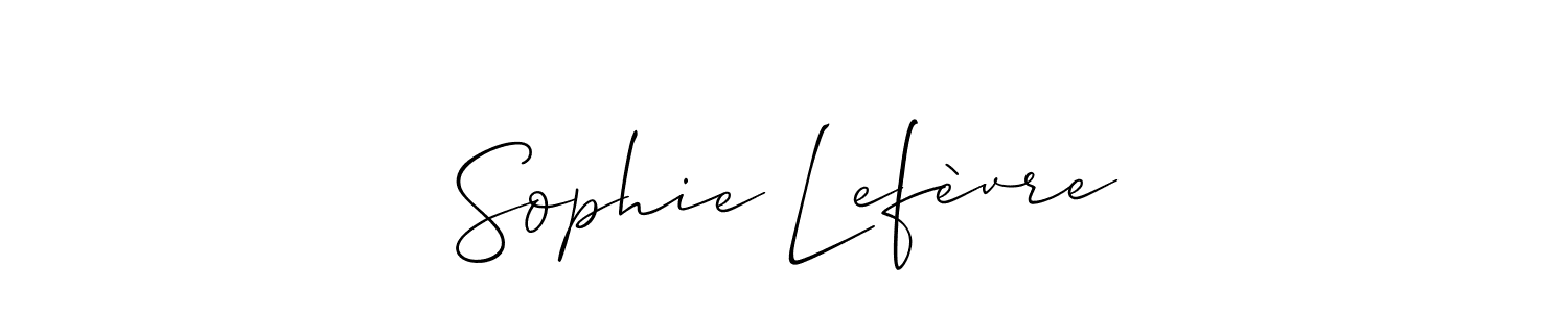 if you are searching for the best signature style for your name Sophie Lefèvre. so please give up your signature search. here we have designed multiple signature styles  using Allison_Script. Sophie Lefèvre signature style 2 images and pictures png
