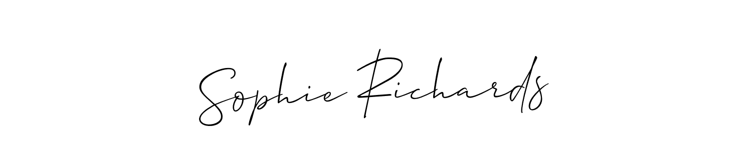 It looks lik you need a new signature style for name Sophie Richards. Design unique handwritten (Allison_Script) signature with our free signature maker in just a few clicks. Sophie Richards signature style 2 images and pictures png