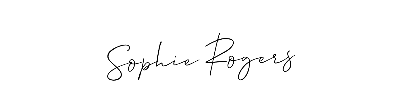 Use a signature maker to create a handwritten signature online. With this signature software, you can design (Allison_Script) your own signature for name Sophie Rogers. Sophie Rogers signature style 2 images and pictures png