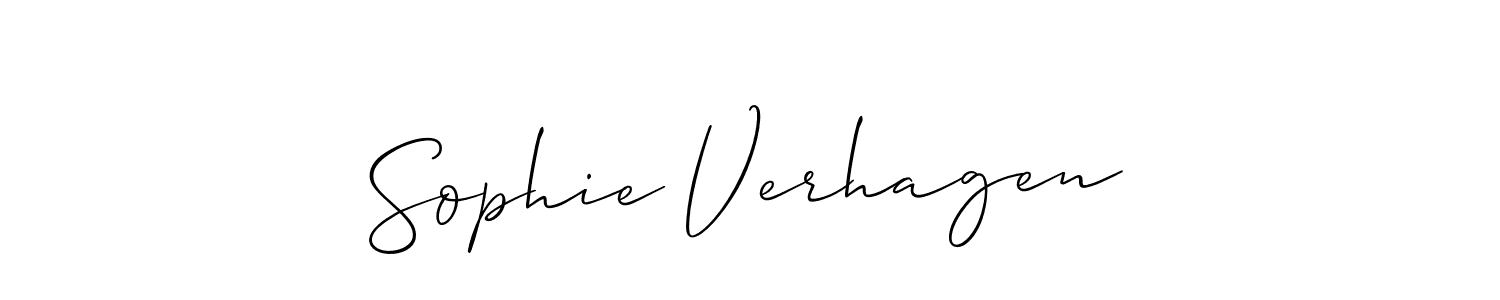 How to make Sophie Verhagen signature? Allison_Script is a professional autograph style. Create handwritten signature for Sophie Verhagen name. Sophie Verhagen signature style 2 images and pictures png