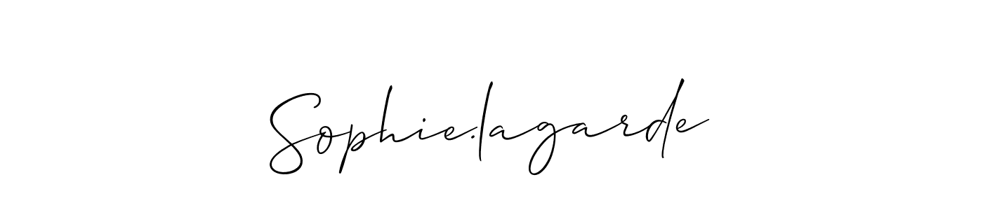 Make a beautiful signature design for name Sophie.lagarde. With this signature (Allison_Script) style, you can create a handwritten signature for free. Sophie.lagarde signature style 2 images and pictures png