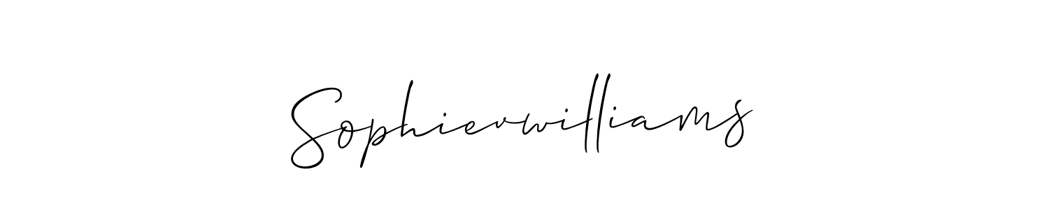 It looks lik you need a new signature style for name Sophievwilliams. Design unique handwritten (Allison_Script) signature with our free signature maker in just a few clicks. Sophievwilliams signature style 2 images and pictures png