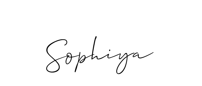 Sophiya stylish signature style. Best Handwritten Sign (Allison_Script) for my name. Handwritten Signature Collection Ideas for my name Sophiya. Sophiya signature style 2 images and pictures png