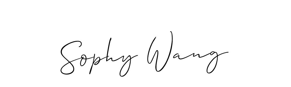 Make a short Sophy Wang signature style. Manage your documents anywhere anytime using Allison_Script. Create and add eSignatures, submit forms, share and send files easily. Sophy Wang signature style 2 images and pictures png