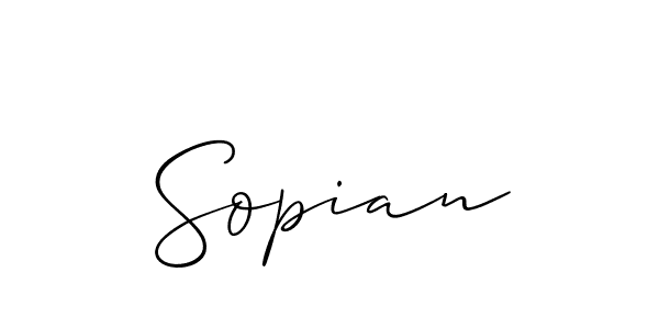 Best and Professional Signature Style for Sopian. Allison_Script Best Signature Style Collection. Sopian signature style 2 images and pictures png