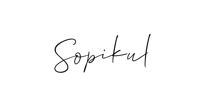 You should practise on your own different ways (Allison_Script) to write your name (Sopikul) in signature. don't let someone else do it for you. Sopikul signature style 2 images and pictures png