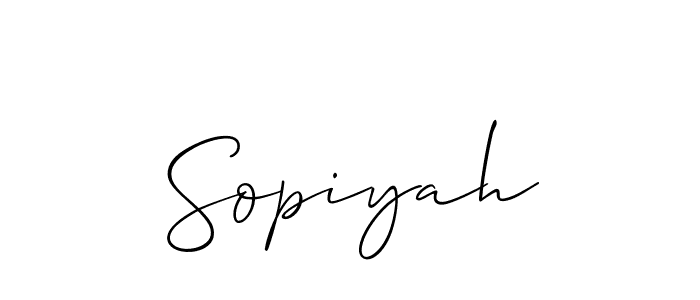 Make a short Sopiyah signature style. Manage your documents anywhere anytime using Allison_Script. Create and add eSignatures, submit forms, share and send files easily. Sopiyah signature style 2 images and pictures png