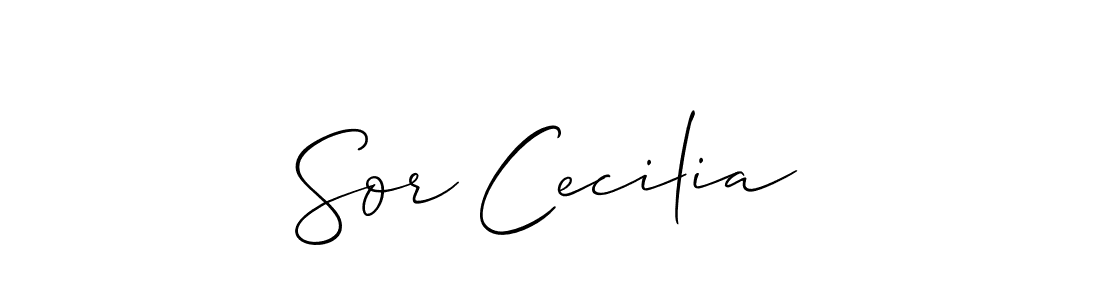 How to make Sor Cecilia signature? Allison_Script is a professional autograph style. Create handwritten signature for Sor Cecilia name. Sor Cecilia signature style 2 images and pictures png