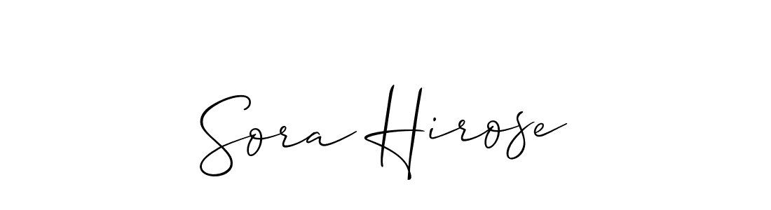 Design your own signature with our free online signature maker. With this signature software, you can create a handwritten (Allison_Script) signature for name Sora Hirose. Sora Hirose signature style 2 images and pictures png