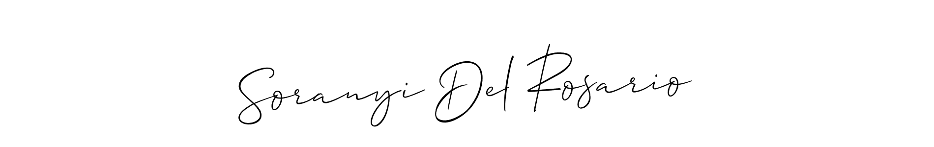 It looks lik you need a new signature style for name Soranyi Del Rosario. Design unique handwritten (Allison_Script) signature with our free signature maker in just a few clicks. Soranyi Del Rosario signature style 2 images and pictures png