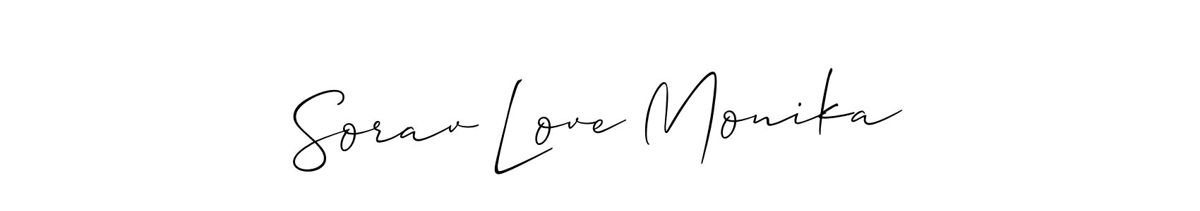 Once you've used our free online signature maker to create your best signature Allison_Script style, it's time to enjoy all of the benefits that Sorav Love Monika name signing documents. Sorav Love Monika signature style 2 images and pictures png