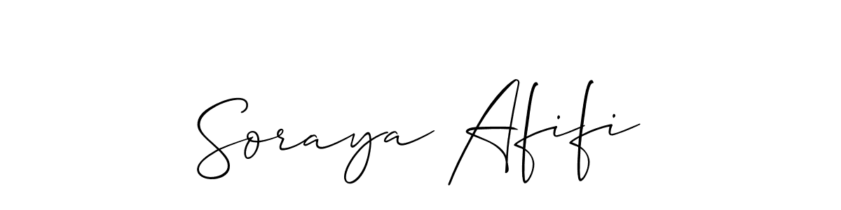 You should practise on your own different ways (Allison_Script) to write your name (Soraya Afifi) in signature. don't let someone else do it for you. Soraya Afifi signature style 2 images and pictures png