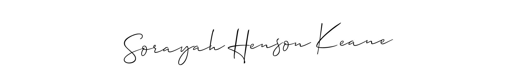 This is the best signature style for the Sorayah Henson Keane name. Also you like these signature font (Allison_Script). Mix name signature. Sorayah Henson Keane signature style 2 images and pictures png