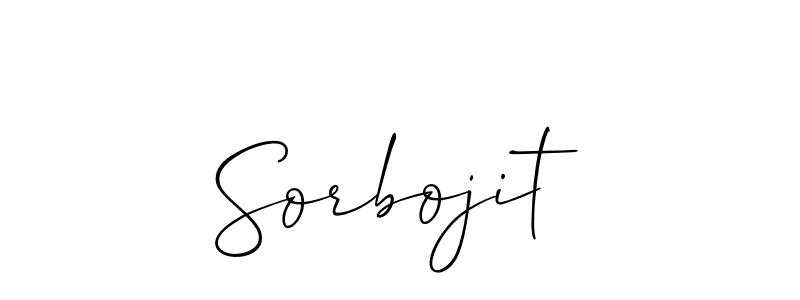 How to Draw Sorbojit signature style? Allison_Script is a latest design signature styles for name Sorbojit. Sorbojit signature style 2 images and pictures png