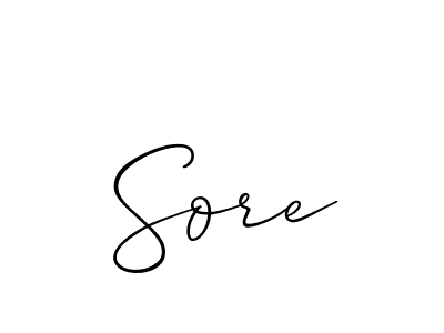 Allison_Script is a professional signature style that is perfect for those who want to add a touch of class to their signature. It is also a great choice for those who want to make their signature more unique. Get Sore name to fancy signature for free. Sore signature style 2 images and pictures png