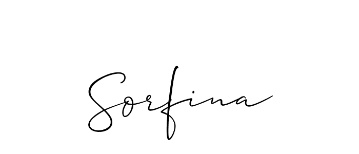 if you are searching for the best signature style for your name Sorfina. so please give up your signature search. here we have designed multiple signature styles  using Allison_Script. Sorfina signature style 2 images and pictures png