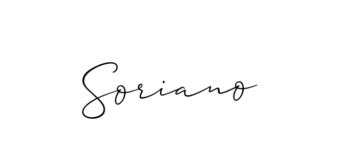 Best and Professional Signature Style for Soriano. Allison_Script Best Signature Style Collection. Soriano signature style 2 images and pictures png