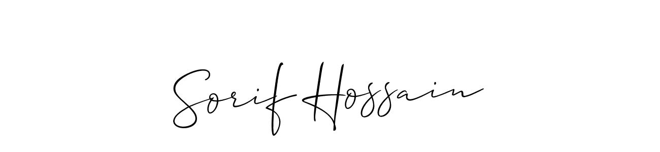Design your own signature with our free online signature maker. With this signature software, you can create a handwritten (Allison_Script) signature for name Sorif Hossain. Sorif Hossain signature style 2 images and pictures png