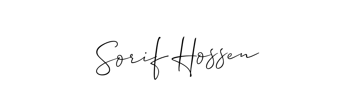 The best way (Allison_Script) to make a short signature is to pick only two or three words in your name. The name Sorif Hossen include a total of six letters. For converting this name. Sorif Hossen signature style 2 images and pictures png