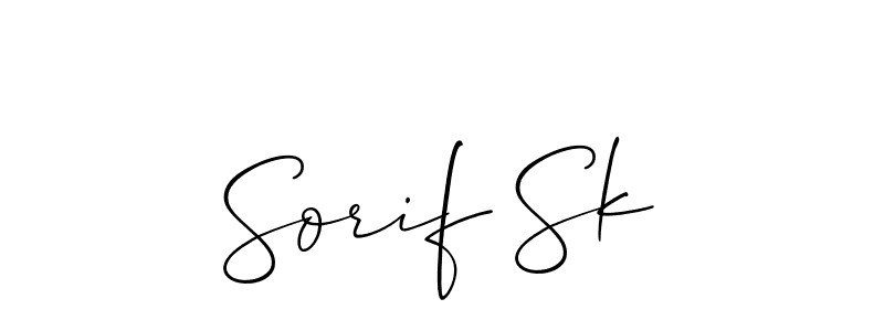 Make a beautiful signature design for name Sorif Sk. With this signature (Allison_Script) style, you can create a handwritten signature for free. Sorif Sk signature style 2 images and pictures png