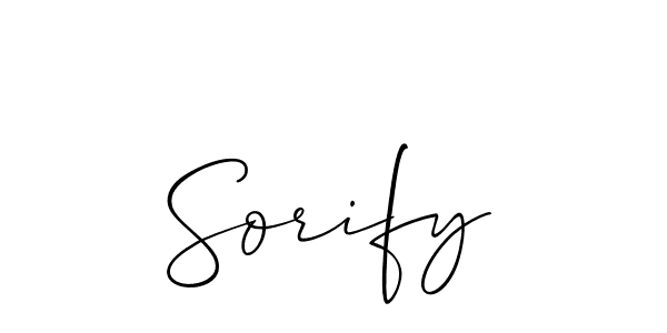 if you are searching for the best signature style for your name Sorify. so please give up your signature search. here we have designed multiple signature styles  using Allison_Script. Sorify signature style 2 images and pictures png