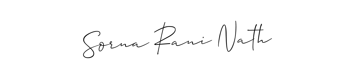 Sorna Rani Nath stylish signature style. Best Handwritten Sign (Allison_Script) for my name. Handwritten Signature Collection Ideas for my name Sorna Rani Nath. Sorna Rani Nath signature style 2 images and pictures png