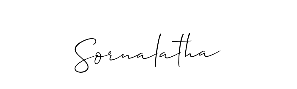 It looks lik you need a new signature style for name Sornalatha. Design unique handwritten (Allison_Script) signature with our free signature maker in just a few clicks. Sornalatha signature style 2 images and pictures png