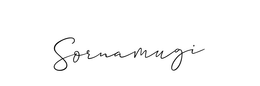 Use a signature maker to create a handwritten signature online. With this signature software, you can design (Allison_Script) your own signature for name Sornamugi. Sornamugi signature style 2 images and pictures png