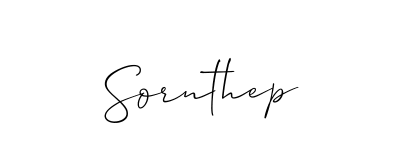 Also we have Sornthep name is the best signature style. Create professional handwritten signature collection using Allison_Script autograph style. Sornthep signature style 2 images and pictures png