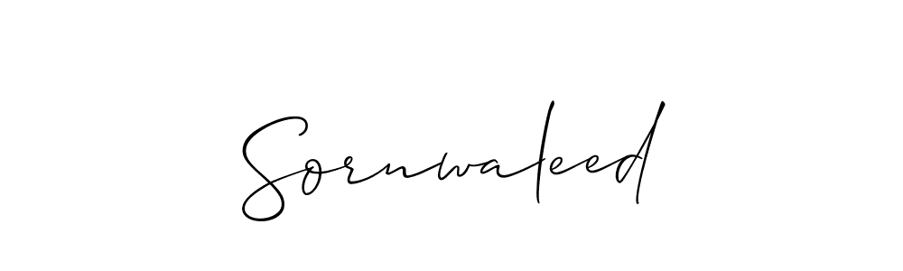How to make Sornwaleed signature? Allison_Script is a professional autograph style. Create handwritten signature for Sornwaleed name. Sornwaleed signature style 2 images and pictures png