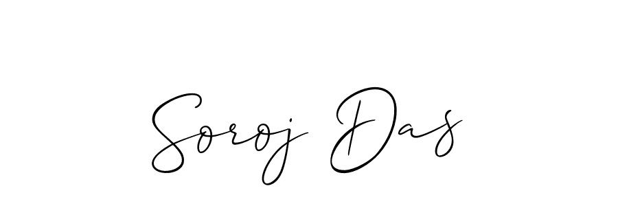 Design your own signature with our free online signature maker. With this signature software, you can create a handwritten (Allison_Script) signature for name Soroj Das. Soroj Das signature style 2 images and pictures png