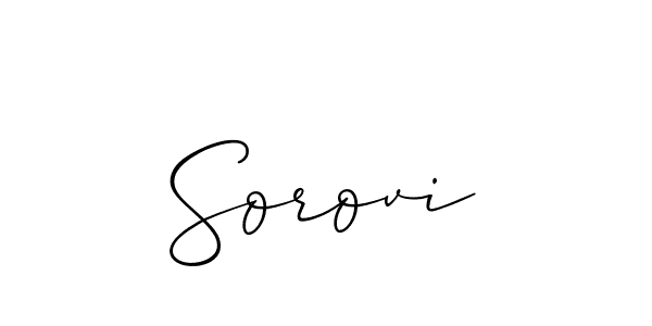 How to make Sorovi name signature. Use Allison_Script style for creating short signs online. This is the latest handwritten sign. Sorovi signature style 2 images and pictures png