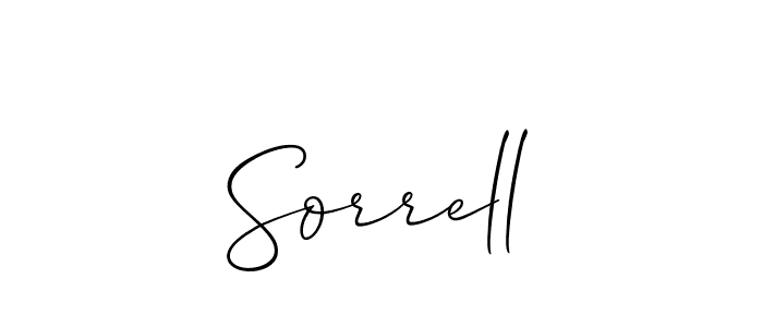 The best way (Allison_Script) to make a short signature is to pick only two or three words in your name. The name Sorrell include a total of six letters. For converting this name. Sorrell signature style 2 images and pictures png